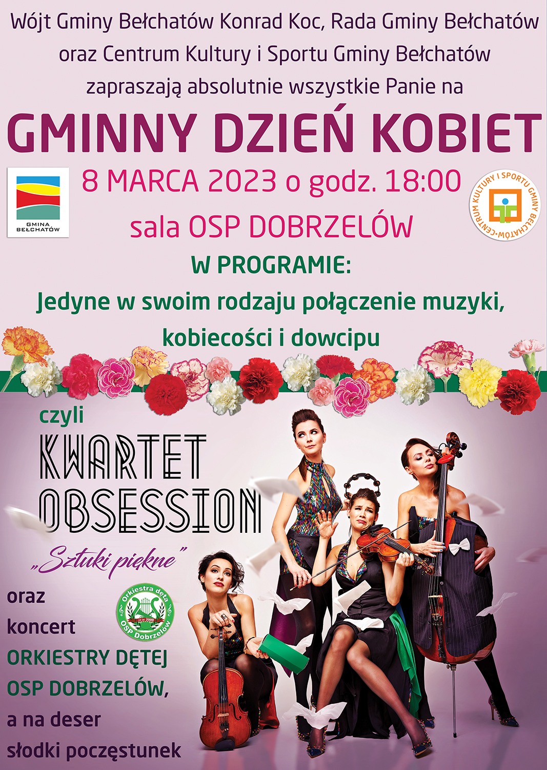 Ilustracja do informacji: Zapraszamy na Gminny Dzień Kobiet w Dobrzelowie